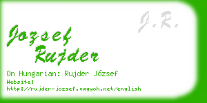 jozsef rujder business card
